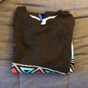 H&M multicolored black sweater